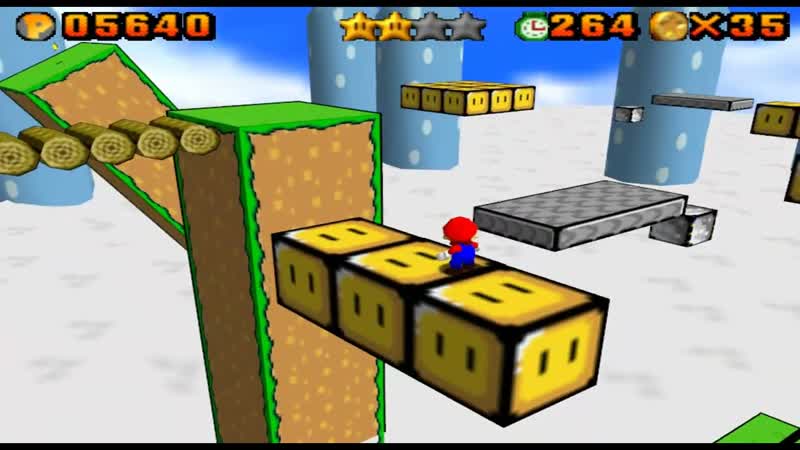 Ретро и Динозаврик Super Mario 64 Land на русском