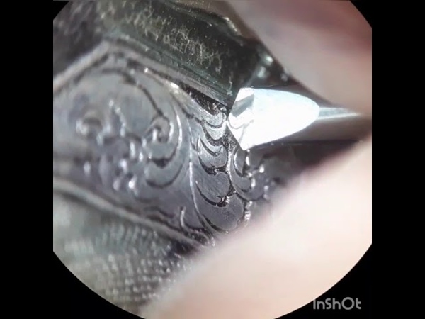 Hobo nickel engraving. Scrollwork on Jefferson