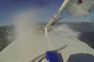 Laser sailing Broken mast