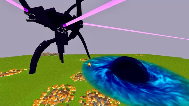 ВИЗЕР ШТОРМ ПРОТИВ ЧЕРНОЙ ДЫРЫ В МАЙНКРАФТ Wither Storm Black Hole
