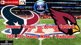 Houston Texans vs. Arizona Cardinals | 2021 NFL Week 7 | Predictions Madden NFL 22