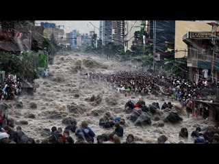 19 minutes ago in India⚠️ Cities turned into rivers! The water level reached a height of 207 meters!