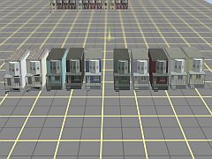 Brown Rowhouse -w- Porch, Deep, Dilapidated, Bay Window