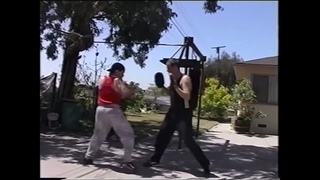 Focus Mitt drill at Ted Wong's home training