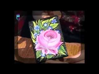 Роспись в технике одного мазка (One Stroke). Рисуем Тагильскую розу. Мастер класс. Наташа Фохтина