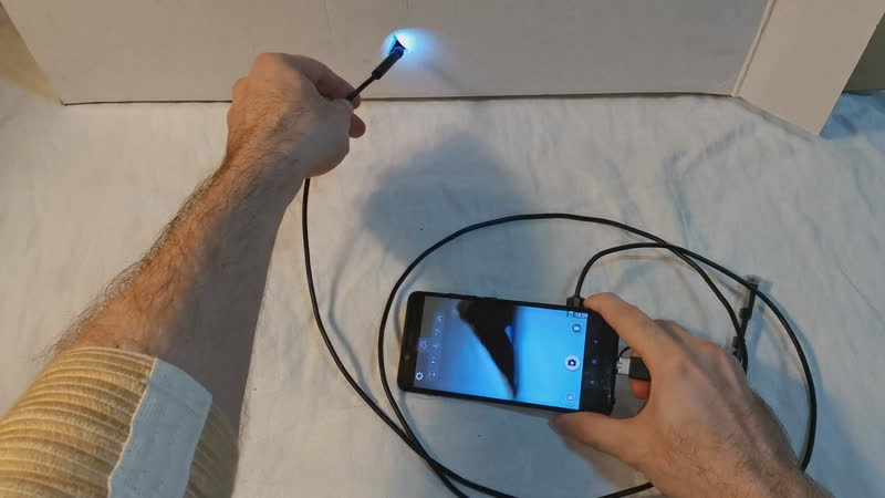 Эндоскоп (Бороскоп) с подсветкой, для компьютера и телефона