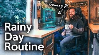 Cozy Vanlife Gaming on a Rainy Day | Fall Morning Routine