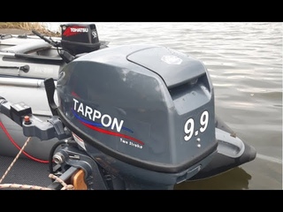 Буксировка вейкборда, Tohatsu 9.8 и Tarpon 9.9 .