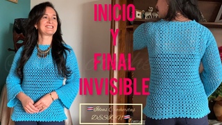 BLUSA o SUTER CALADO, TEJIDO a CROCHET punto fcil para principiantes/ ABRIGO En TODAS Las TALLAS