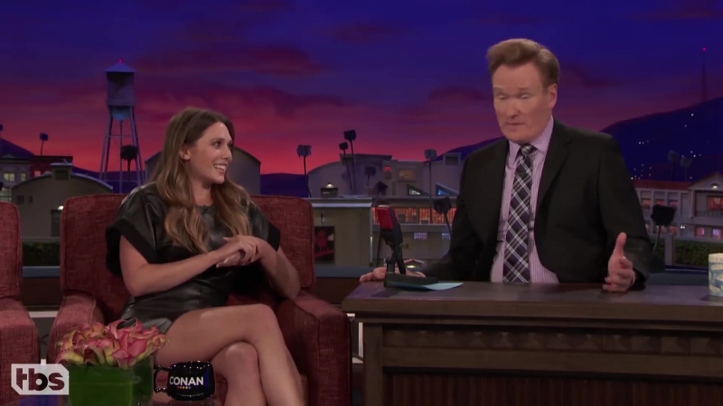 Elizabeth Olsen Teaches Conan Russian Curse