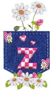 алфавитный карман с цветами, image #23