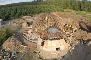 Строительство купольного комплекса часть 4