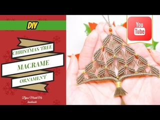 DIY macrame Christmas tree ornament | How to make Christmas macrame decor | DIY macrame crafts