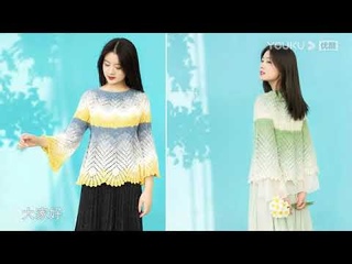 Ажурный джемпер с градиентом крючком схема мастер-класс