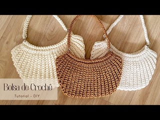 Como Fazer Uma Bolsa de Croch Linda e Fcil - Mesma Receita Com Materiais Diferentes - Tutorial