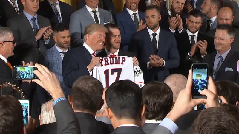 FULL World Series champion Houston Astros visit White House,