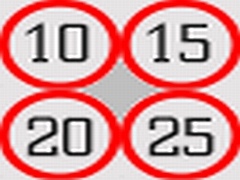 Speed sign 20 kph (miniature)