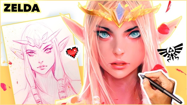 Ross Draws Princess ZELDA ( Portrait